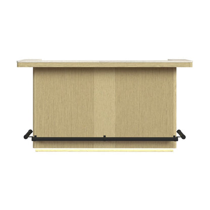 Picket House Furnishings -  Cambria Bar Table in Off-White and Natural with LED - DA-18010-6-BTC view 4