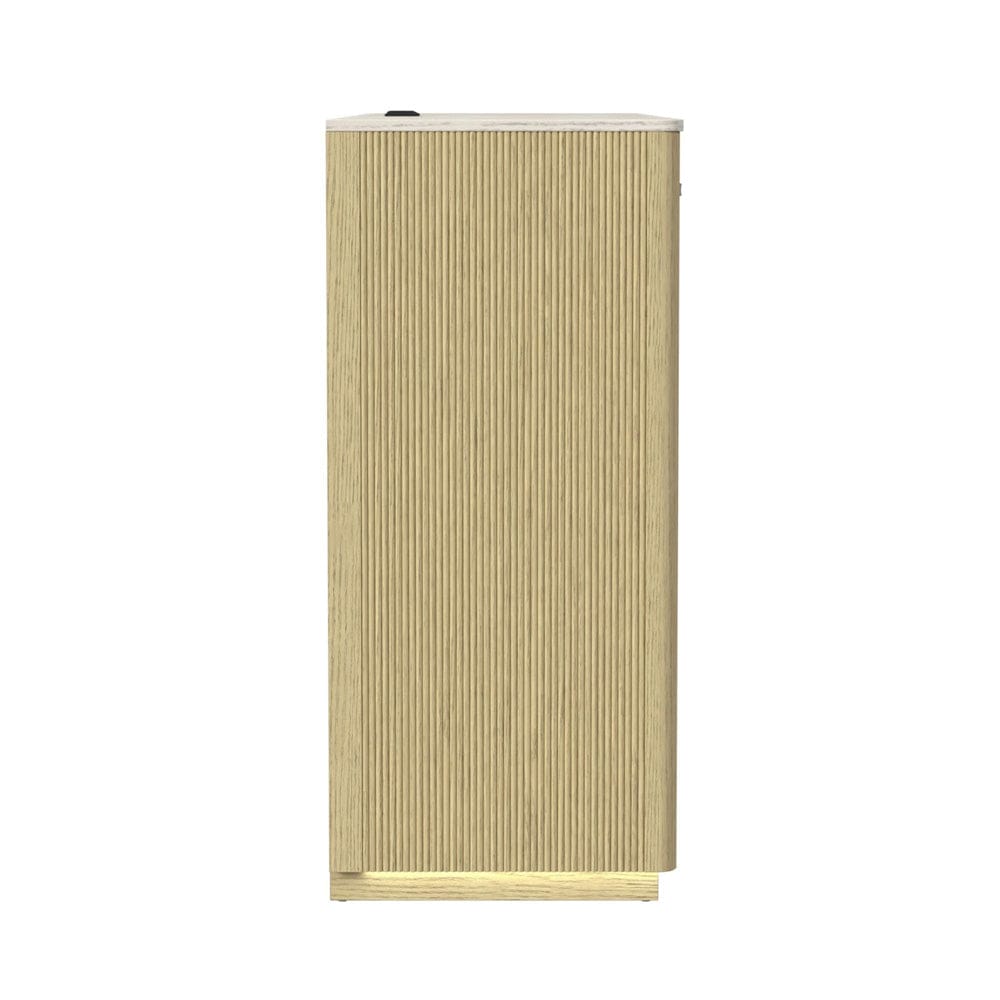 Picket House Furnishings -  Cambria Buffet with LED and Power in Off-White and Natural - DA-18010-6-BF view 3