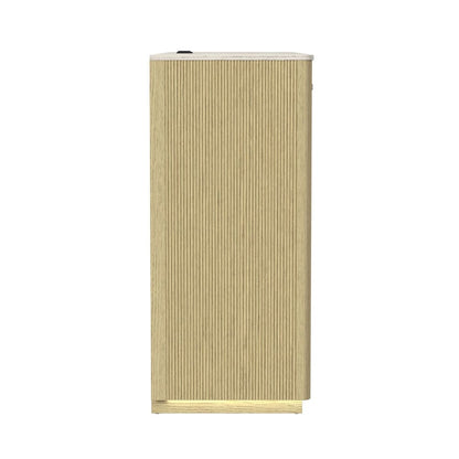 Picket House Furnishings -  Cambria Buffet with LED and Power in Off-White and Natural - DA-18010-6-BF view 3