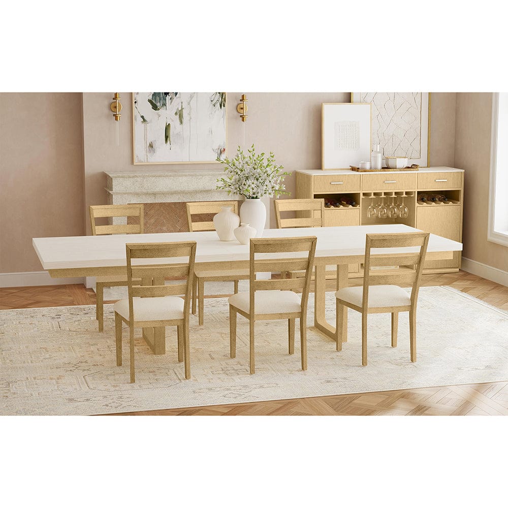 Picket House Furnishings -  Cambria Buffet with LED and Power in Off-White and Natural - DA-18010-6-BF view 8