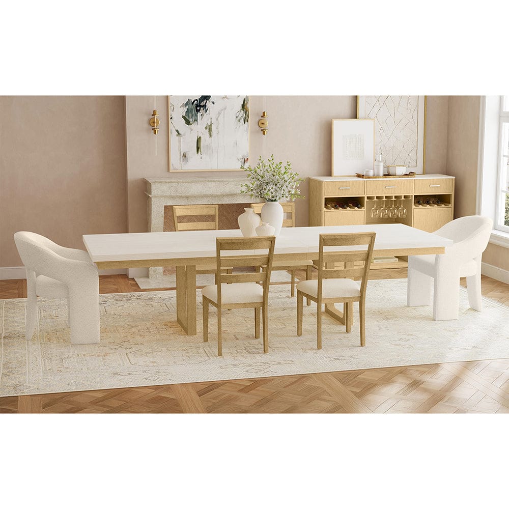 Picket House Furnishings -  Cambria Buffet with LED and Power in Off-White and Natural - DA-18010-6-BF view 9