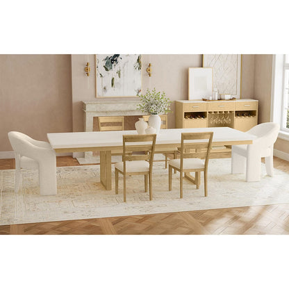 Picket House Furnishings -  Cambria Buffet with LED and Power in Off-White and Natural - DA-18010-6-BF view 9