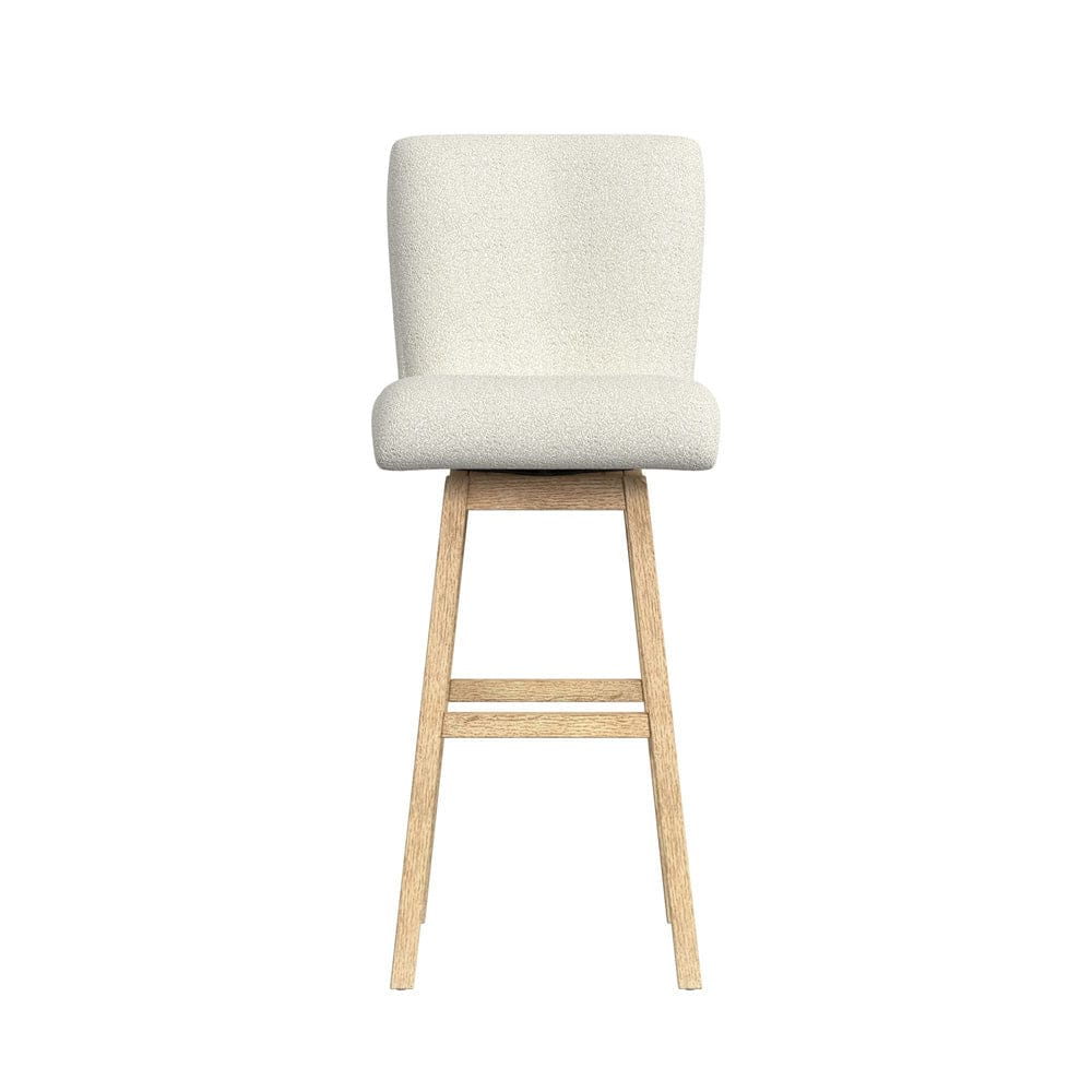 Picket House Furnishings -  Cambria UPH Swivel Bar Stool with Beige Boucle in Natural Set of 2 - DA-18010-6-BST view 3