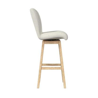 Picket House Furnishings -  Cambria UPH Swivel Bar Stool with Beige Boucle in Natural Set of 2 - DA-18010-6-BST view 4