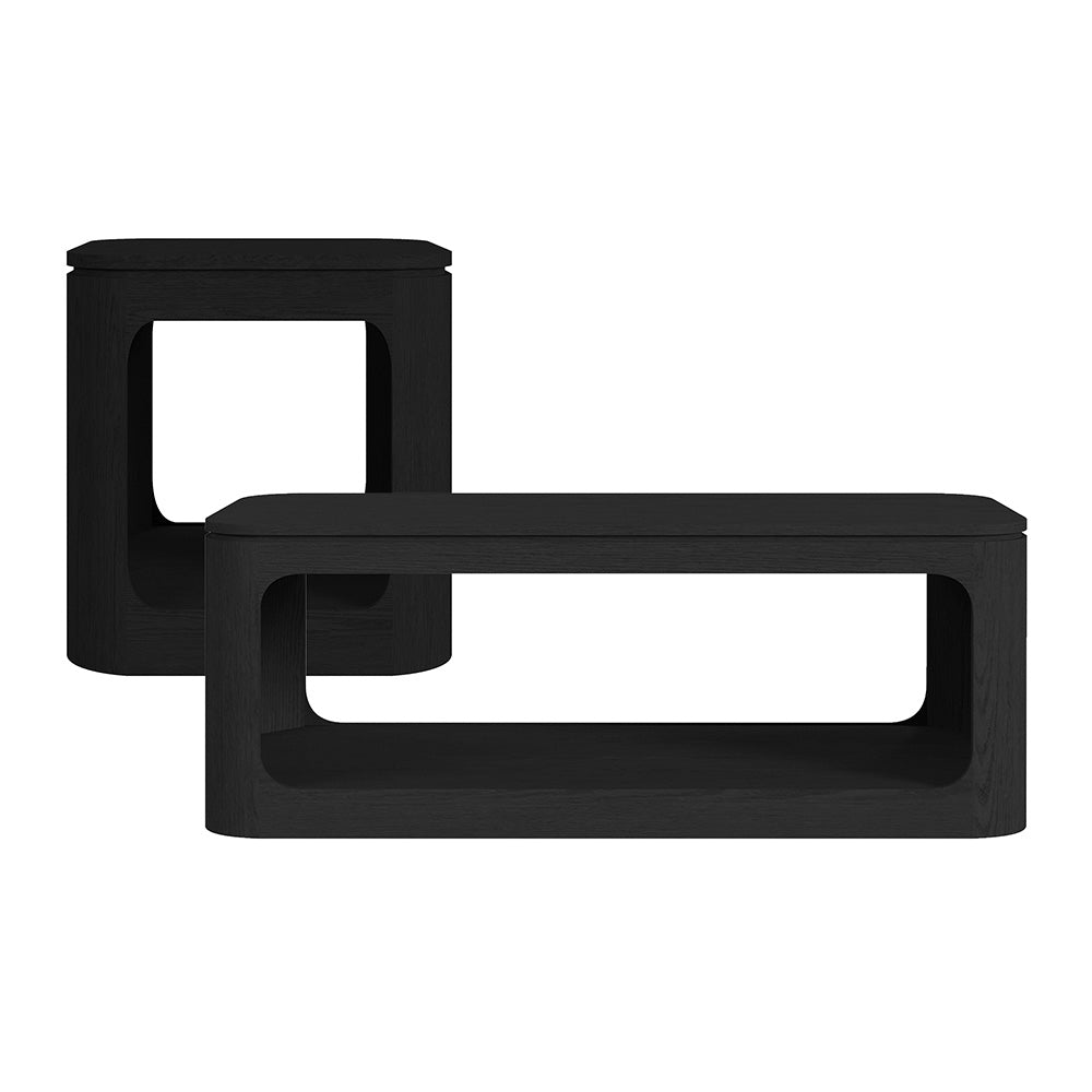 Picket House Furnishings - Camelot 2PC Occasional Table Set in Black-Coffee Table & End Table - T-16860-8-2PC view 1