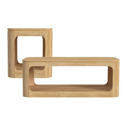 Picket House Furnishings -  Camelot 2PC Occasional Table Set in Natural-Coffee Table & End Table - T-16860-6-2PC view 1