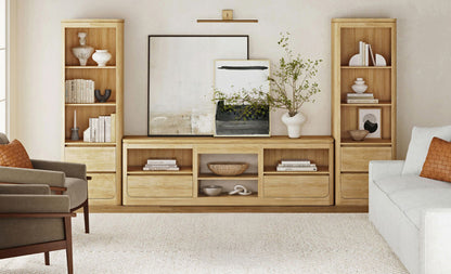 Picket House Furnishings - Camelot 3PC Entertainment Unit With 82" TV Console in Natural - LA-16860-6-TV3-3PC view 6