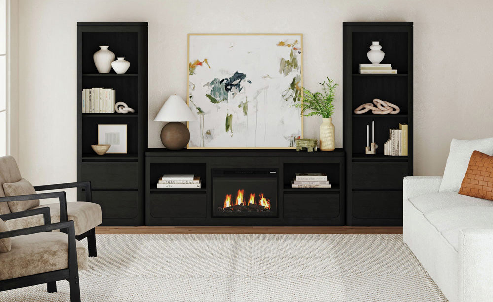 Picket House Furnishings - Camelot 4PC Entertainment Unit With 71" TV Console in Black - LA-16860-8-TV1-4PC view 11
