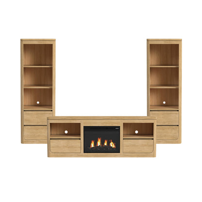 Picket House Furnishings - Camelot 4PC Entertainment Unit With 71" TV Console in Natural - LA-16860-6-TV1-4PC view 1