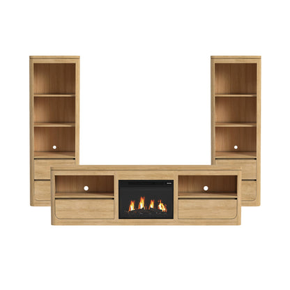 Picket House Furnishings - Camelot 4PC Entertainment Unit With 82" TV Console in Natural - LA-16860-6-TV3-4PC view 1