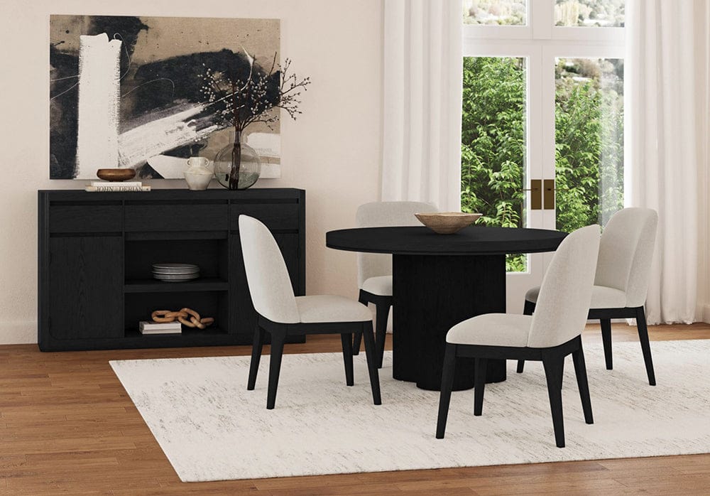 Picket House Furnishings -  Camelot 5PC Standard Height Dining Set in Black-Round Table and Four Chairs - D-16860-8-RDT-5PC view 6