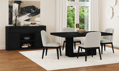 Picket House Furnishings -  Camelot 5PC Standard Height Dining Set in Black-Table and Four Chairs - D-16860-8-DT-5PC view 6