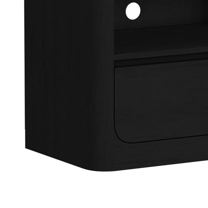 Picket House Furnishings - Camelot 71" TV Console without Fireplace Insert in Black - LA-16860-8-TV1 view 6