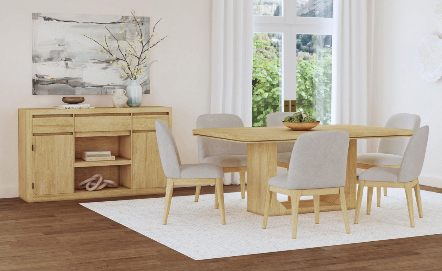Picket House Furnishings -  Camelot 72" Rectangular Dining Table in Natural - D-16860-6-DT view 4