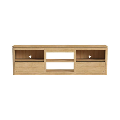 Picket House Furnishings - Camelot 82" TV Console without Fireplace Insert in Natural - LA-16860-6-TV3 view 2