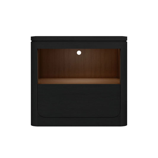 Picket House Furnishings -  Camelot Nightstand with USB and LED in Black - B-16860-8-NS view 2
