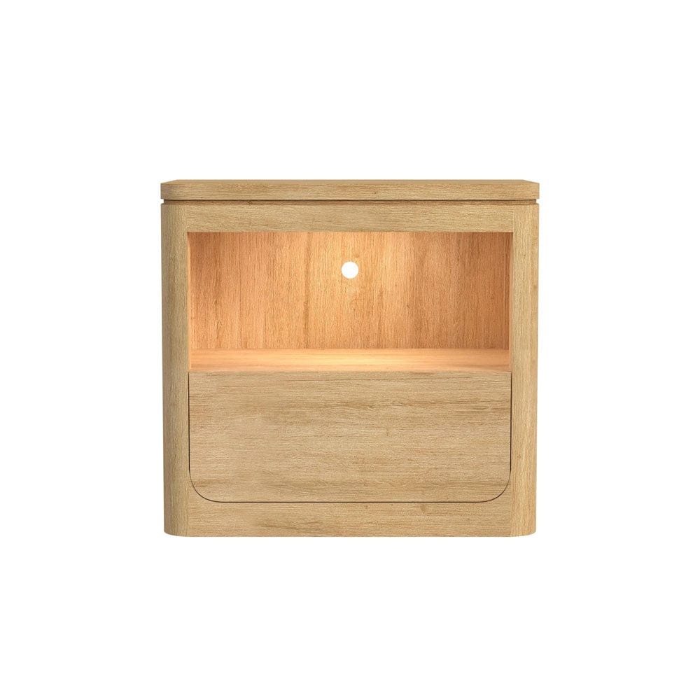 Picket House Furnishings -  Camelot Nightstand with USB & LED in Natural - B-16860-6-NS view 2