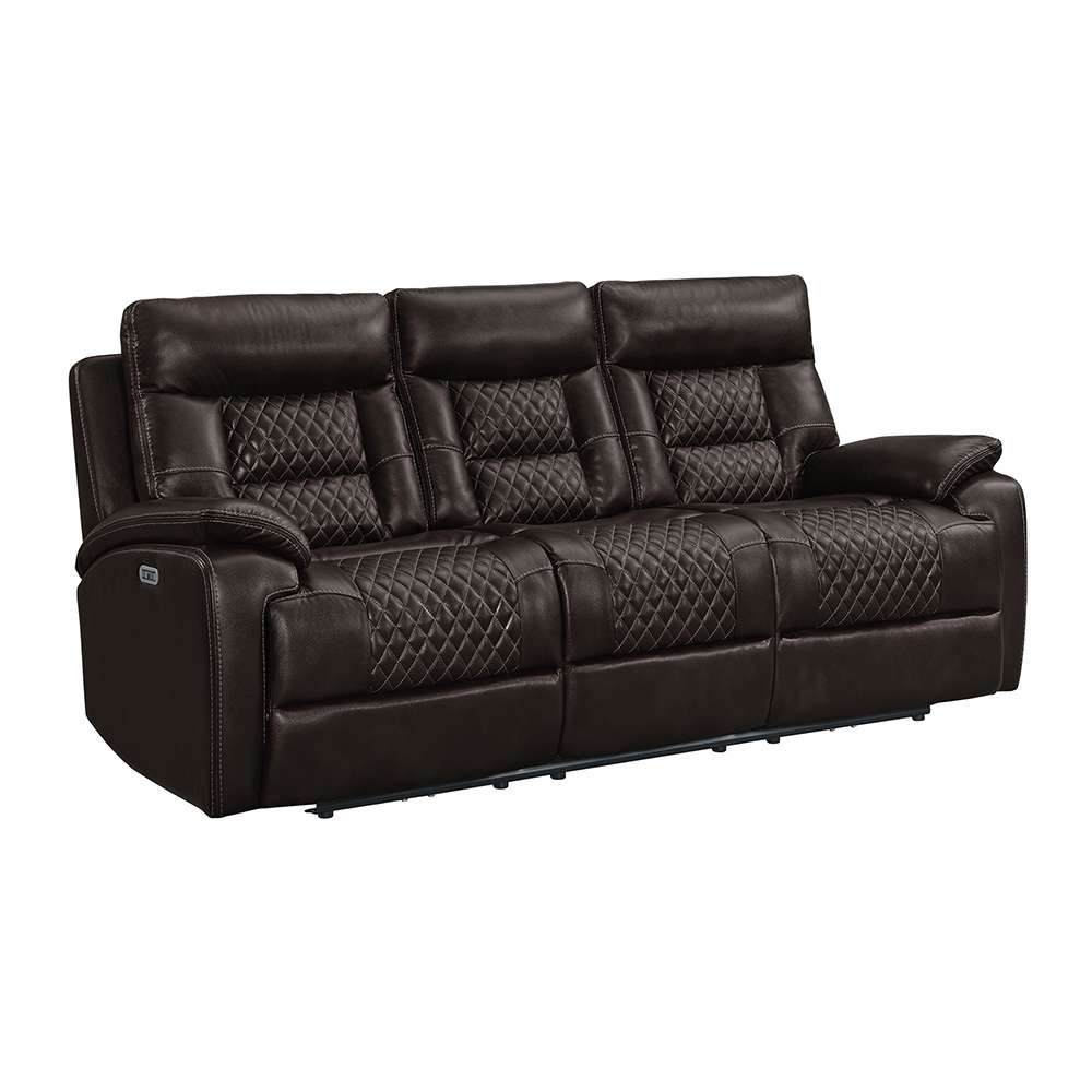 Picket House Furnishings - Campo Power Motion Sofa with Power Motion Head Recliner in Pebble Brown - U-4760-8200-305PP veiw 1