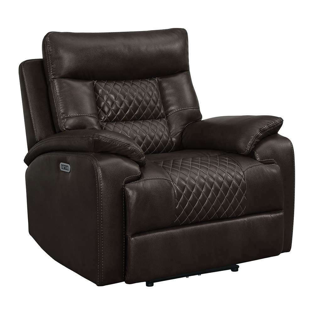 Picket House Furnishings - Campo Power Recliner with Power Motion Head Recliner in Pebble Brown - U-4760-8200-105PP veiw 1