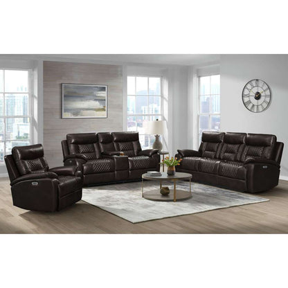 Picket House Furnishings - Campo Power Recliner with Power Motion Head Recliner in Pebble Brown - U-4760-8200-105PP veiw 4