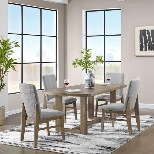 Picket House Furnishings - Canal 5PC Standard Height Dining Set in Grey-Rectangular Table and Four Chairs - D-1710-6-DT2-5PC veiw 1
