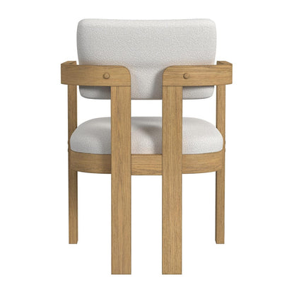 Picket House Furnishings -  Canal Arm Chair with Snow White Fabric in Natural Set of 2 - D-1710-5-AC3 view 4