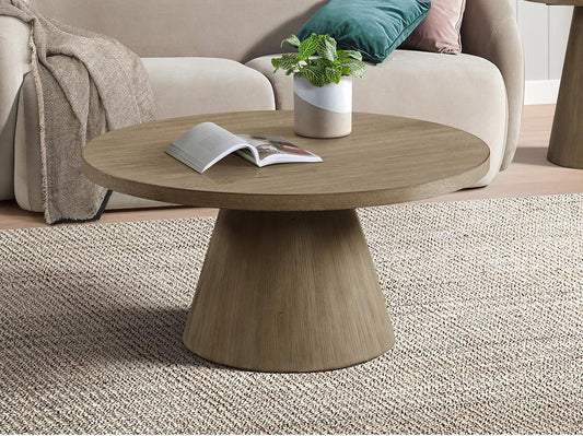 Picket House Furnishings -  Canal Round Coffee Table in Grey - T-1710-3-CT1 veiw 2
