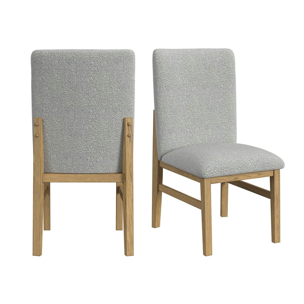 Picket House Furnishings -  Canal Square Back Dining Side Chair with Grey Fabric in Natural Set of 2 - D-1710-5-SC1 view 1