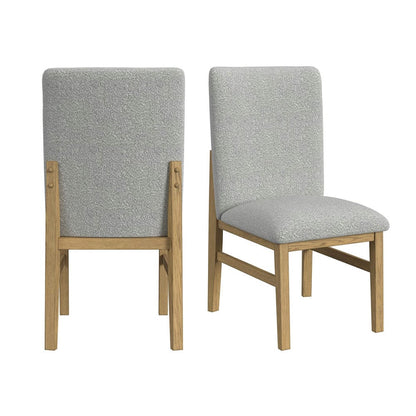 Picket House Furnishings -  Canal Square Back Dining Side Chair with Grey Fabric in Natural Set of 2 - D-1710-5-SC1 view 1