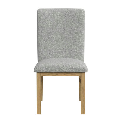 Picket House Furnishings -  Canal Square Back Dining Side Chair with Grey Fabric in Natural Set of 2 - D-1710-5-SC1 view 3