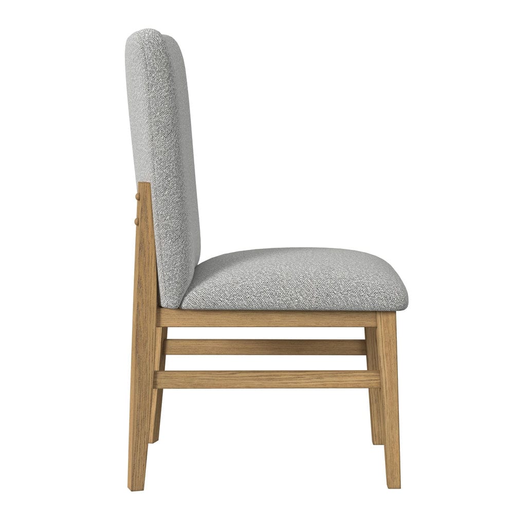 Picket House Furnishings -  Canal Square Back Dining Side Chair with Grey Fabric in Natural Set of 2 - D-1710-5-SC1 view 4