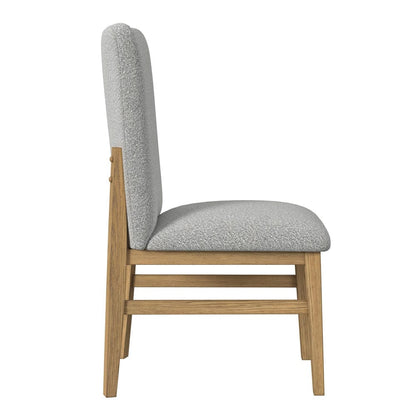 Picket House Furnishings -  Canal Square Back Dining Side Chair with Grey Fabric in Natural Set of 2 - D-1710-5-SC1 view 4