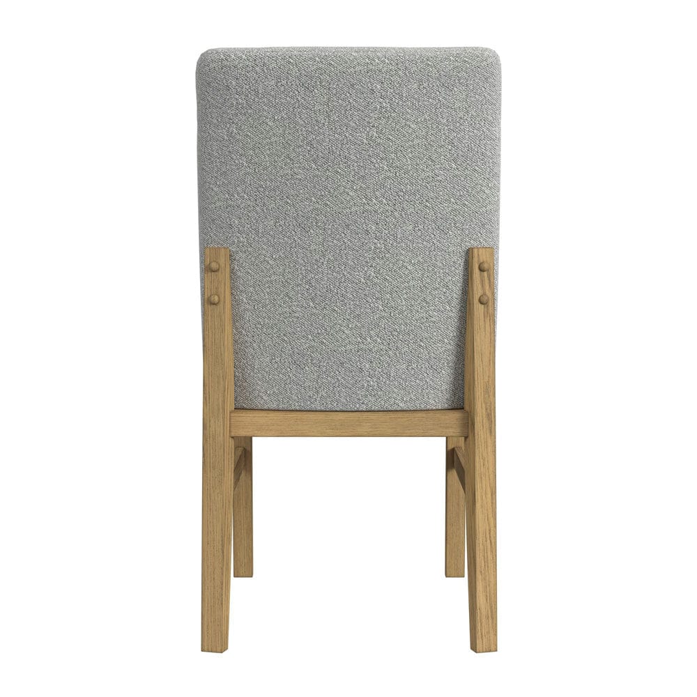 Picket House Furnishings -  Canal Square Back Dining Side Chair with Grey Fabric in Natural Set of 2 - D-1710-5-SC1 view 5