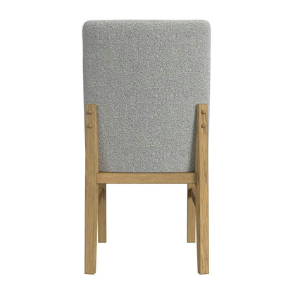 Picket House Furnishings -  Canal Square Back Dining Side Chair with Grey Fabric in Natural Set of 2 - D-1710-5-SC1 view 5