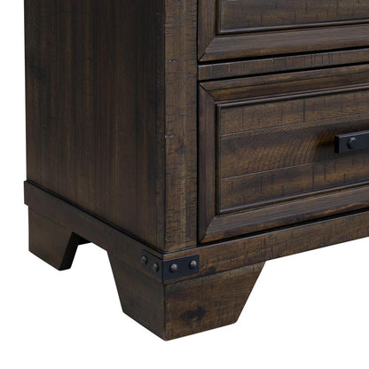 Picket House Furnishings - Canyon Ridge 2-Drawer Nightstand with USB in Charcoal - B-13010-8-NS veiw 4