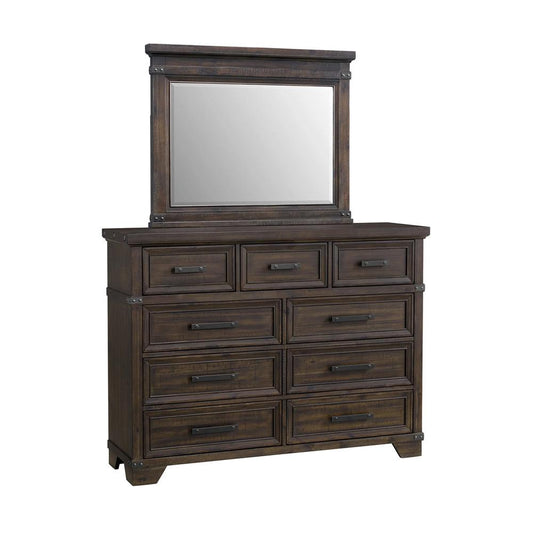 Picket House Furnishings - Canyon Ridge Dresser and Mirror Set in Charcoal - B-13010-8-DRMR veiw 1