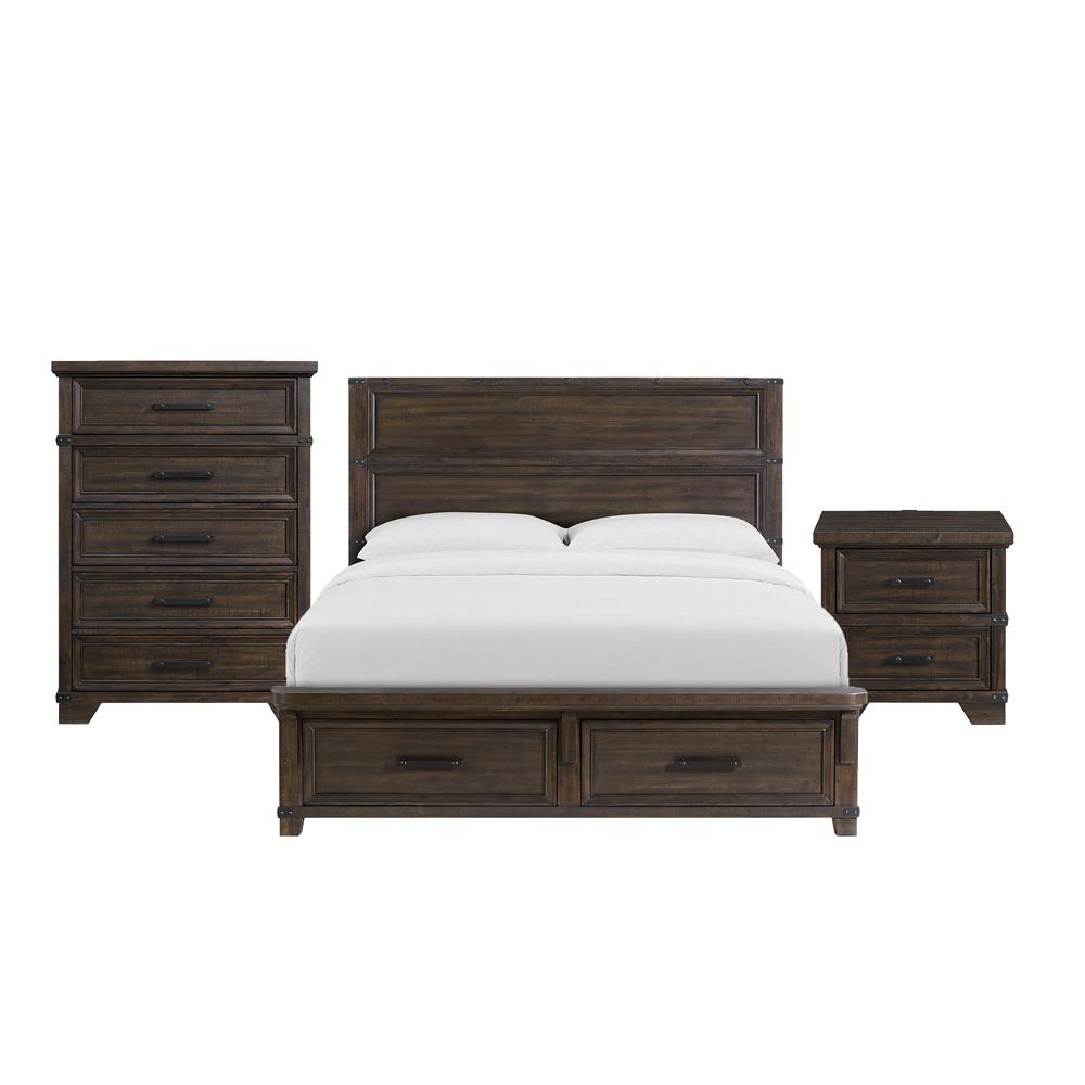 Picket House Furnishings - Canyon Ridge King Storage 3PC Bedroom Set in Charcoal - B-13010-8-KSB-3PC veiw 1