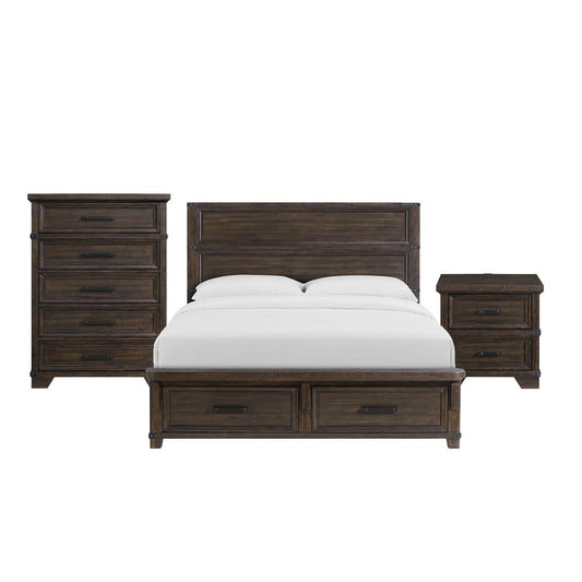 Picket House Furnishings - Canyon Ridge King Storage 3PC Bedroom Set in Charcoal - B-13010-8-KSB-3PC veiw 1