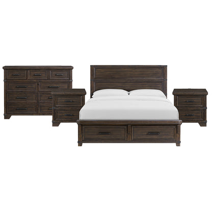 Picket House Furnishings - Canyon Ridge King Storage 4PC Bedroom Set in Charcoal - B-13010-8-KSB-NSDR view 1