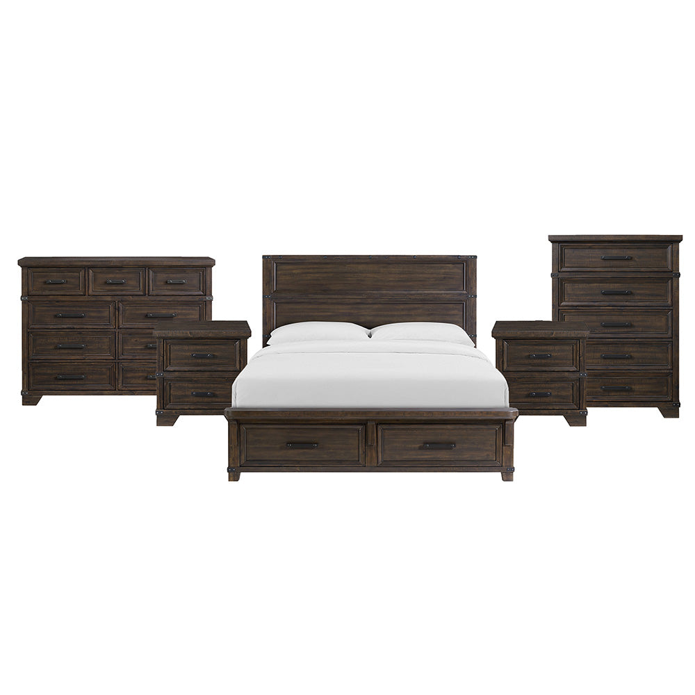 Picket House Furnishings - Canyon Ridge King Storage 5PC Bedroom Set in Charcoal - B-13010-8-KSB-NSDRC view 1