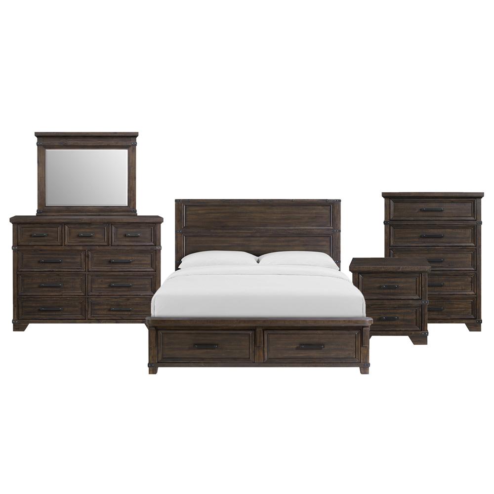 Picket House Furnishings - Canyon Ridge King Storage 5PC Bedroom Set in Charcoal - B-13010-8-KSB-5PC veiw 1