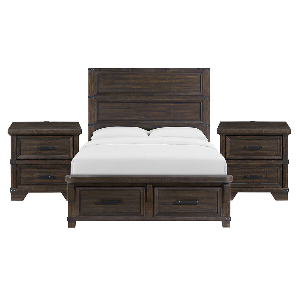 Picket House Furnishings - Canyon Ridge Queen Storage 3PC Bedroom Set in Charcoal - B-13010-8-QSB-NS2 view 1
