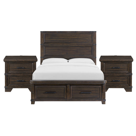 Picket House Furnishings - Canyon Ridge Queen Storage 3PC Bedroom Set in Charcoal - B-13010-8-QSB-NS2 view 1
