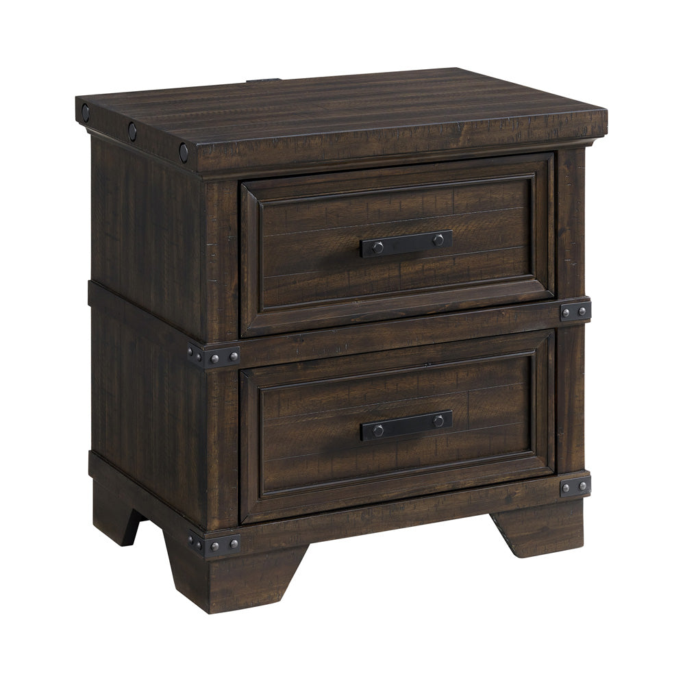 Picket House Furnishings - Canyon Ridge Queen Storage 3PC Bedroom Set in Charcoal - B-13010-8-QSB-NS2 view 2