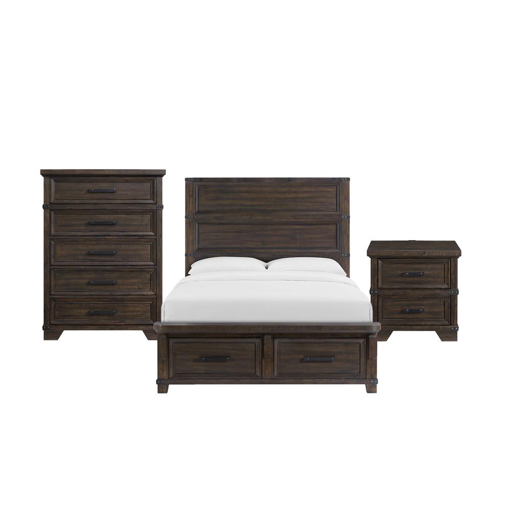 Picket House Furnishings - Canyon Ridge Queen Storage 3PC Bedroom Set in Charcoal - B-13010-8-QSB-3PC veiw 1