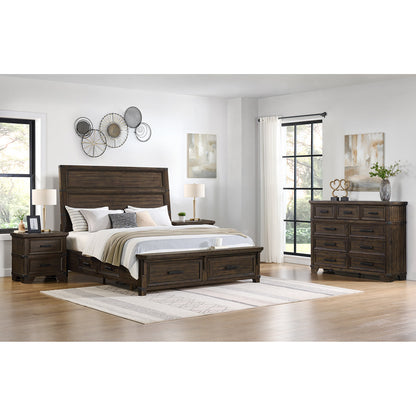 Picket House Furnishings - Canyon Ridge Queen Storage 4PC Bedroom Set in Charcoal - B-13010-8-QSB-NSDR view 3