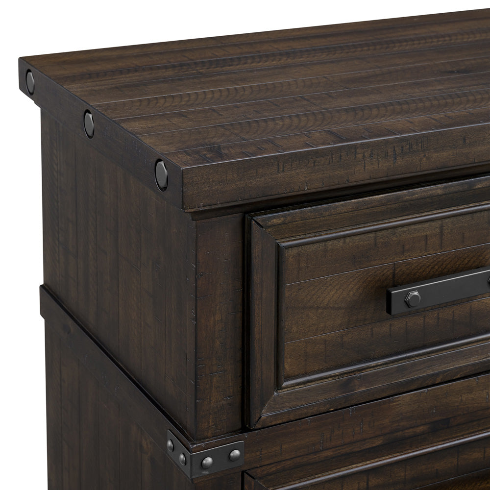 Picket House Furnishings - Canyon Ridge Queen Storage 4PC Bedroom Set in Charcoal - B-13010-8-QSB-NSDR view 8