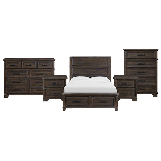 Picket House Furnishings - Canyon Ridge Queen Storage 5PC Bedroom Set in Charcoal - B-13010-8-QSB-NSDRC view 1