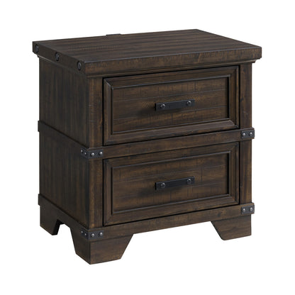 Picket House Furnishings - Canyon Ridge Queen Storage 5PC Bedroom Set in Charcoal - B-13010-8-QSB-NSDRC view 2