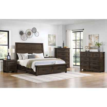 Picket House Furnishings - Canyon Ridge Queen Storage 5PC Bedroom Set in Charcoal - B-13010-8-QSB-NSDRC view 3